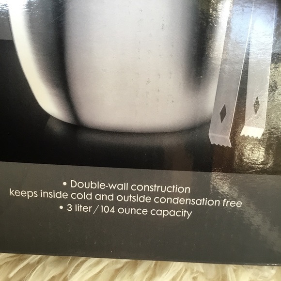NWT ~OGGI STAINLESS STEEL DOUBLE WALL ICE BUCKEY WITH TONGS~ - Picture 6 of 9